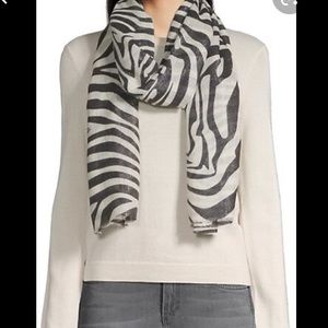 Coach Zebra Print Lightweight Scarf